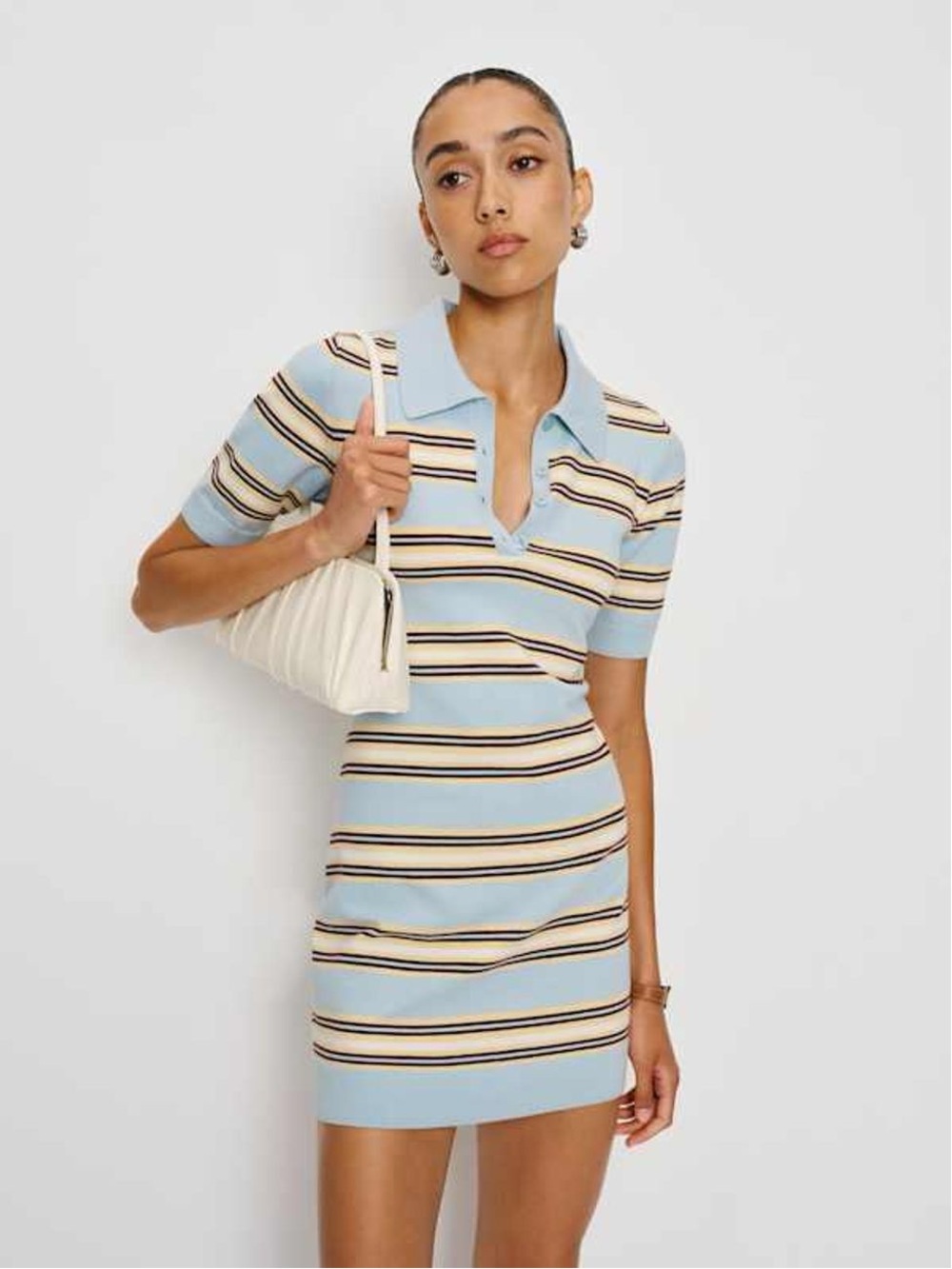 Reformation polo hadley dress stripped